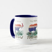 Mug Thaïlande Elephant Drapeau Jungle Feuille Souvenir (Devant gauche)
