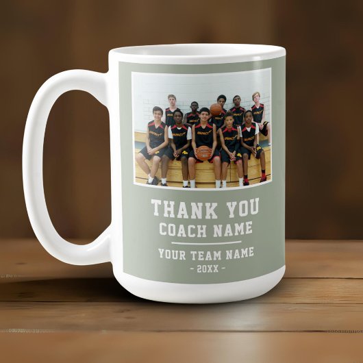 Mug Thank you Coach Team Name Photo