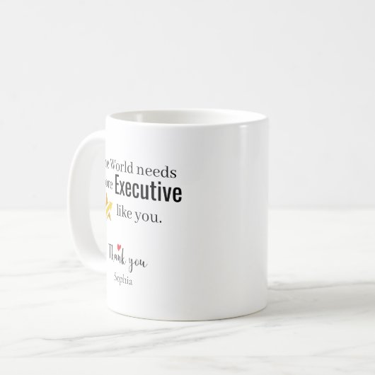 Mug Thank You Executive — Custom Name (Devant gauche)