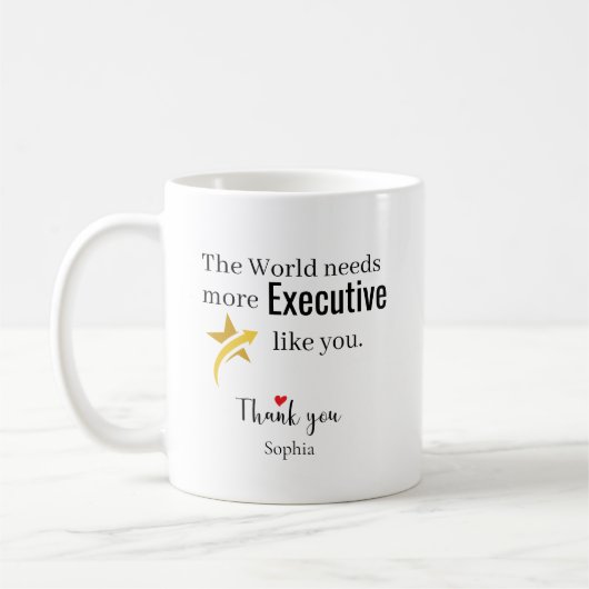 Mug Thank You Executive — Custom Name (Gauche)