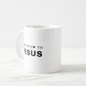 Mug Thank You Jesus Modern Christian Faith Heart (Devant gauche)