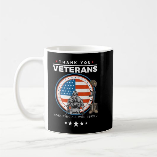 Mug Thank You Vétéran Those Who Served Patri (Gauche)