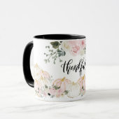 Mug Thankful Elegant White Pink (Devant gauche)