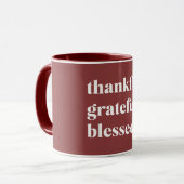 Mug Thankful Grateful Blessed (Devant gauche)