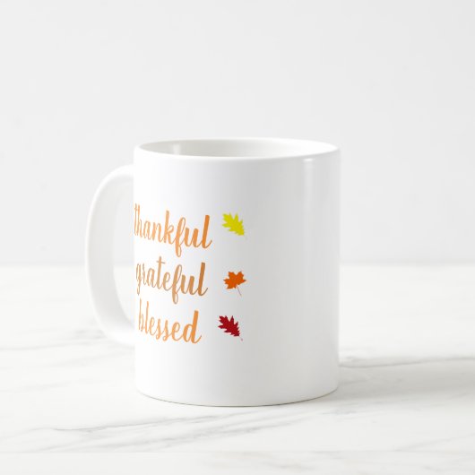 Mug Thankful Grateful Blessed Thanksgiving (Devant gauche)