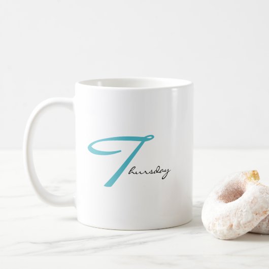 Mug Thankful Thursday Gratitude Affirmation Aesthetic (Avec donut)