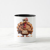 Mug Thankful Turkey Design – Funny Holiday Art (Centre)
