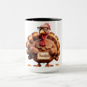 Mug Thankful Turkey Design – Funny Holiday Art (Centre)