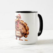 Mug Thankful Turkey Design – Funny Holiday Art (Devant droit)