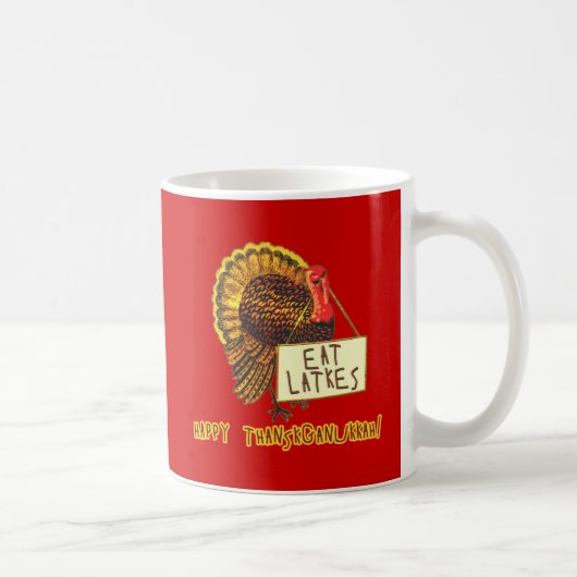 Mug Thanksganukkah heureux MANGENT des LATKES (Droite)