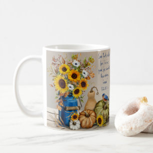 Mug Thanksgiving automne tournesol floral
