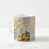 Mug Thanksgiving automne tournesol floral (Devant gauche)