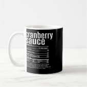 Mug Thanksgiving Christmas Cranberry Sauce nutritive (Gauche)