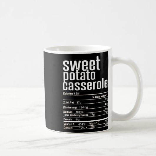 Mug Thanksgiving Christmas Sweet Potato Cerole Nutriti (Droite)