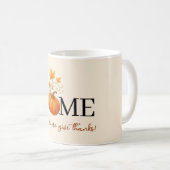 Mug Thanksgiving Citrouille Home Où nous donnons des r (Devant droit)