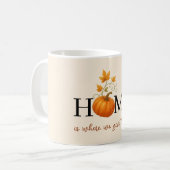 Mug Thanksgiving Citrouille Home Où nous donnons des r (Devant gauche)