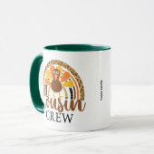 Mug Thanksgiving Cousin Crew Leopard arc-en-ciel Turqu (Devant gauche)