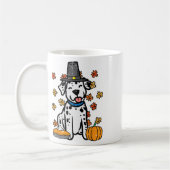 Mug Thanksgiving Dalmatian mignon Automne Chien Hommes (Gauche)
