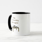 Mug Thanksgiving drôle de Tableau de Kitty (Devant gauche)
