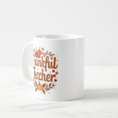 Mug Thanksgiving enseignant personnalisé (Devant gauche)