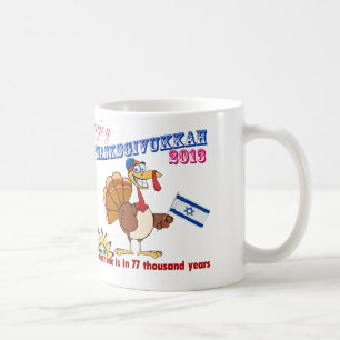 Mug Thanksgiving et Hanoukka.  Thanksgivukkah