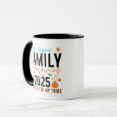 Mug Thanksgiving familial 2025 | Turquie modifiable (Devant gauche)