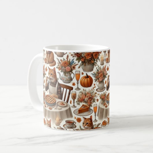 Mug Thanksgiving for Cat Lovers (Devant gauche)