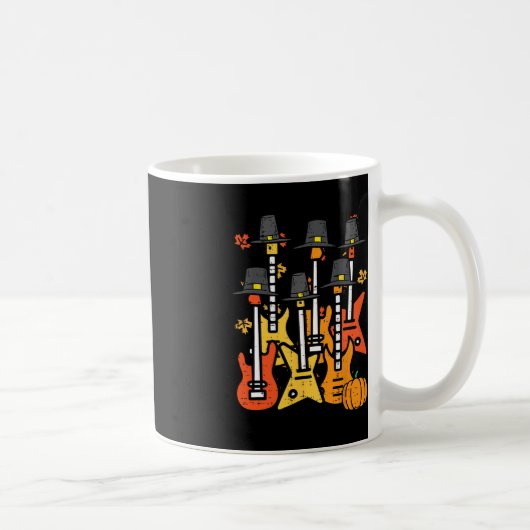 Mug Thanksgiving Guitares Fall Rock Music Riocker Men (Droite)