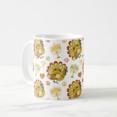 Mug Thanksgiving Hanoukka de motif de la Turquie (Devant gauche)