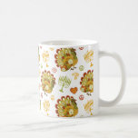 Mug Thanksgiving Hanoukka de motif de la Turquie<br><div class="desc">La paix à la mode signent dedans le coeur,  le beau motif lunatique de dinde et de menorah pour Hanoukka et le thanksgiving. (c) StudioMetzger.com utilisant les images (c) GraphicMarket. Tous droits réservés.</div>