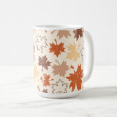 Mug Thanksgiving jour design, automne feuilles naturel (Devant droit)