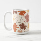 Mug Thanksgiving jour design, automne feuilles naturel (Gauche)