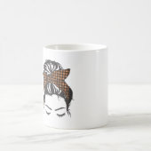 Mug Thanksgiving Just a Girl Who Love Fall Messy Bun (Centre)