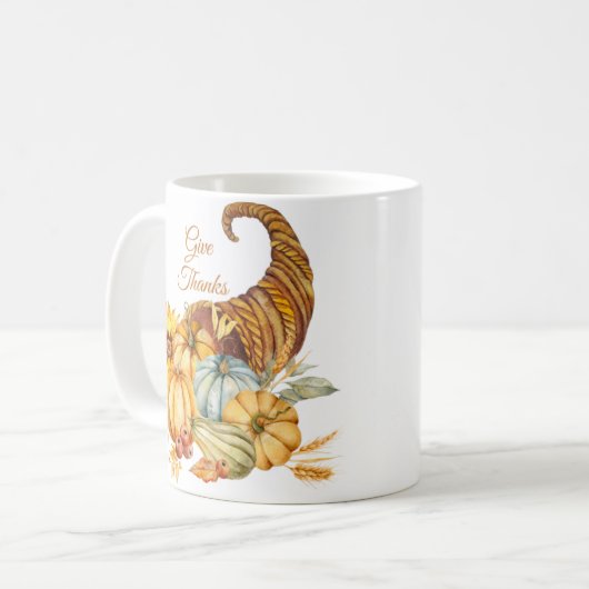 Mug Thanksgiving Merci Aquarelle (Devant gauche)