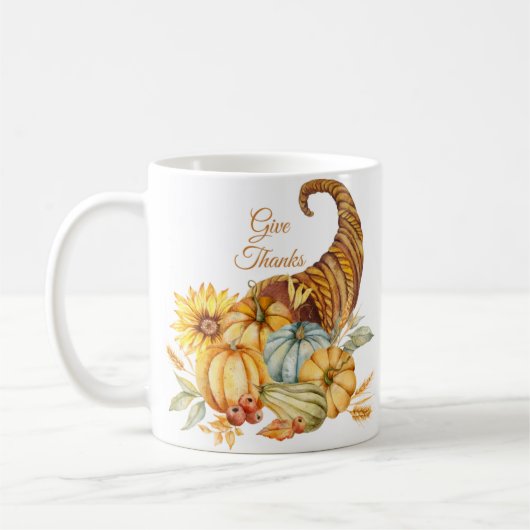 Mug Thanksgiving Merci Aquarelle (Gauche)