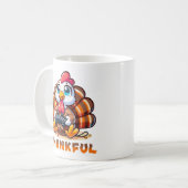 Mug Thanksgiving mignon Turquie Jouer jeu vidéo (Devant gauche)