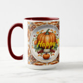 Mug Thanksgiving Modern Citrouille Collection d'automn (Gauche)