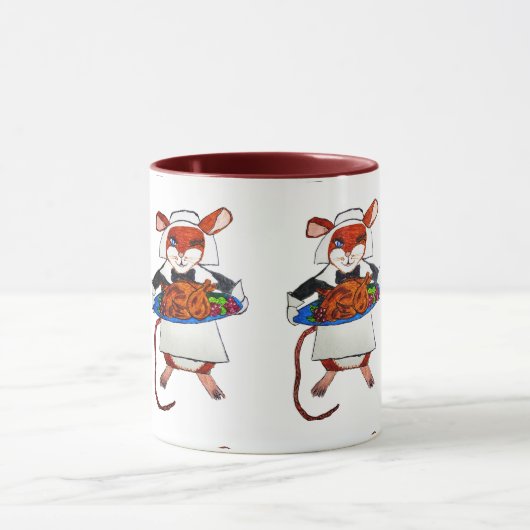 MUG THANKSGIVING MOUSE PILGRIM (Centre)