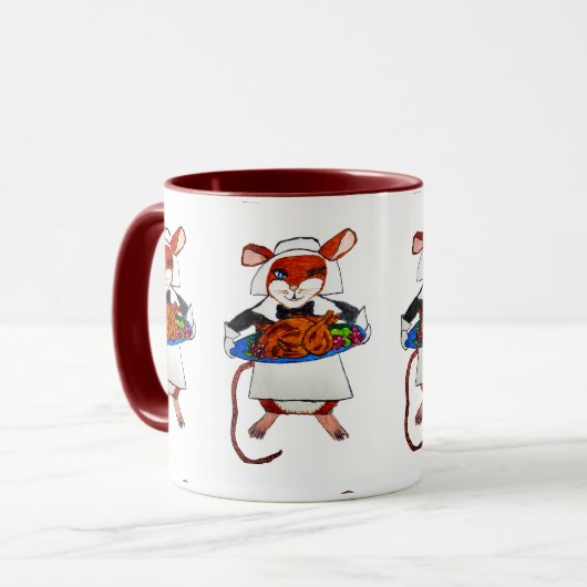 MUG THANKSGIVING MOUSE PILGRIM (Devant gauche)