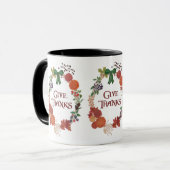 Mug Thanksgiving Personnalisé Merci Fall Wreath (Devant gauche)
