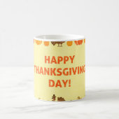 Mug Thanksgiving : retro brodée carte design. (Centre)