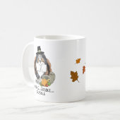 Mug Thanksgiving Shetland Sheepdog (merle bleu) Drôle (Devant gauche)