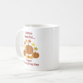Mug Thanksgiving Thanksgiving Citrouille Automne Thank (Devant gauche)
