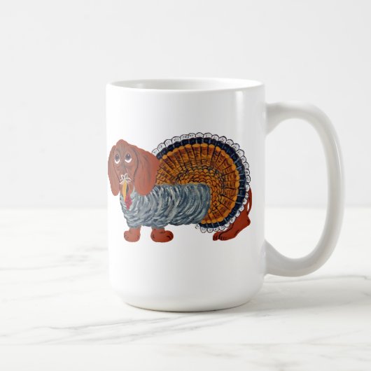 Mug Thanksgiving Turquie de teckel (Droite)