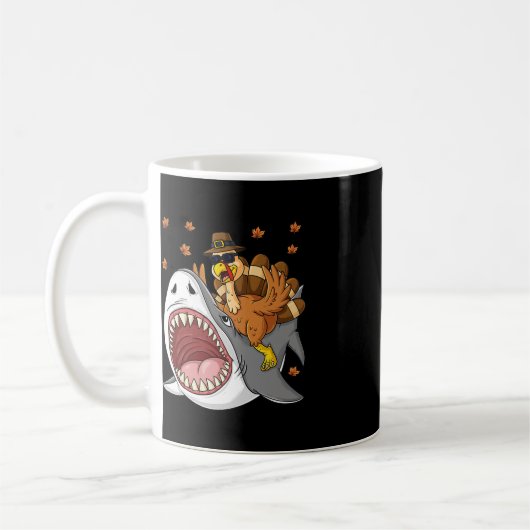Mug Thanksgiving Turquie équitation Requin amusant Tod (Gauche)