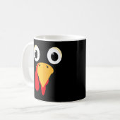 Mug Thanksgiving Turquie visage jumelé costume de fami (Devant gauche)