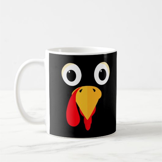 Mug Thanksgiving Turquie visage jumelé costume de fami (Gauche)