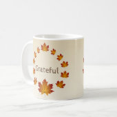 Mug Thanksgiving Wreath Grateful Simple Feuilles d'éra (Devant gauche)