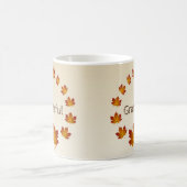 Mug Thanksgiving Wreath Grateful Simple Feuilles d'éra (Centre)