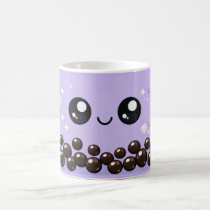 Mug Thé à bulles mignon Design Boba Violet Pastel